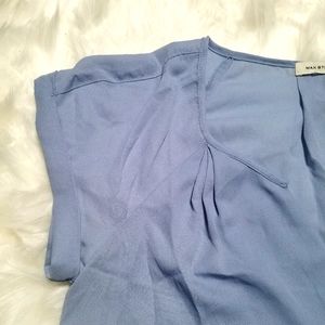 Max Studio Blue Blouse L